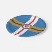 De Borden van rood papier Papieren Bordje (Gekanteld)