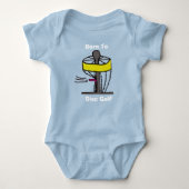 De Born to Disk Golf baby onsie Romper (Voorkant)