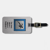 De borstel van de Metaal kijkt lopend Bagagelabel (Voorkant horizontaal)