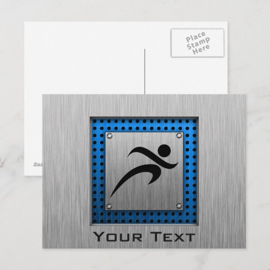 De borstel van de Metaal kijkt Lopend Briefkaart (Voorkant / Achterkant)