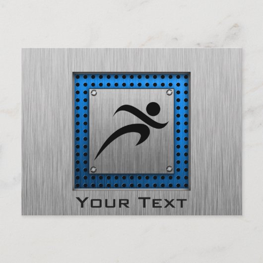 De borstel van de Metaal kijkt Lopend Briefkaart (Voorkant)