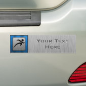 De borstel van de Metaal kijkt Lopend Bumpersticker (Op auto)