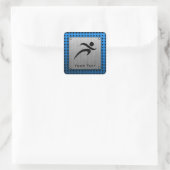 De borstel van de Metaal kijkt lopend Vierkante Sticker (Tas)