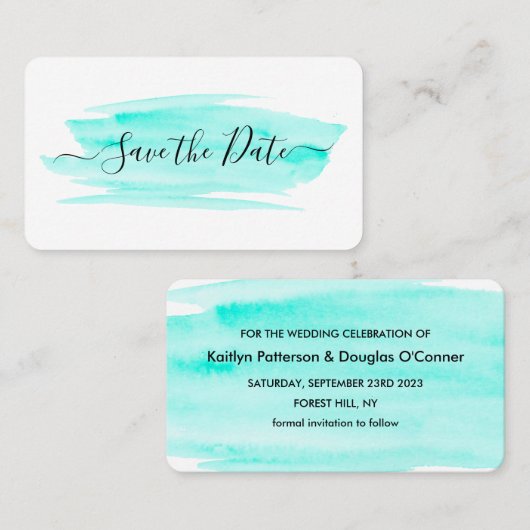 De Borstel van de waterverf sparen de Kaart van de Visitekaartje (Voorkant / Achterkant)