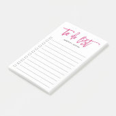 De Borstel van Fuchsia liet gepersonaliseerd om Li Post-it® Notes (Schuin)