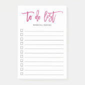 De Borstel van Fuchsia liet gepersonaliseerd om Li Post-it® Notes (Voorkant)