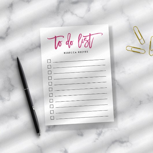 De Borstel van Fuchsia liet gepersonaliseerd om Li Post-it® Notes