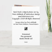 De borstelige Peulen van het Zaad van de Kaart (Achterkant)