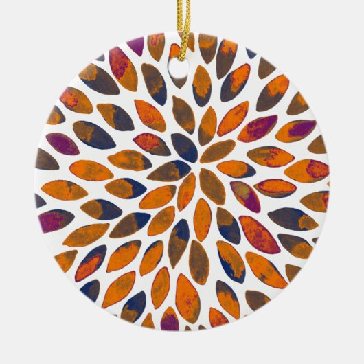 De borstelslagen van de waterverf - roestvast effe keramisch ornament (Voorkant)