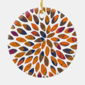 De borstelslagen van de waterverf - roestvast effe keramisch ornament (Achterkant)