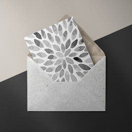 De borstelslagen van de waterverf - zwart-wit briefkaart