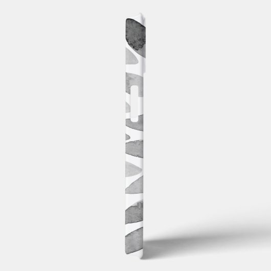 De borstelslagen van de waterverf - zwart-wit Case-Mate iPhone case (Achterkant / Rechts)