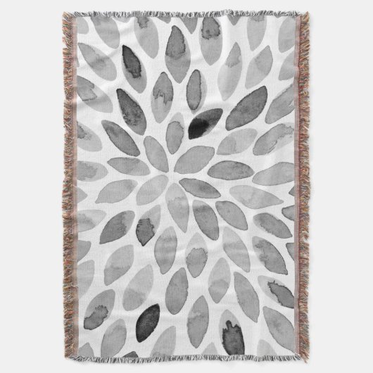 De borstelslagen van de waterverf - zwart-wit deken (Voorkant Verticaal)