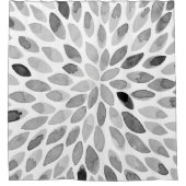 De borstelslagen van de waterverf - zwart-wit douchegordijn (Voorkant)