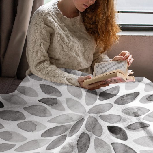 De borstelslagen van de waterverf - zwart-wit fleece deken