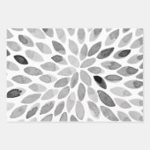 De borstelslagen van de waterverf - zwart-wit inpakpapier vel (Voorkant 2)