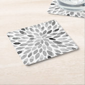 De borstelslagen van de waterverf - zwart-wit kartonnen onderzetters (Schuin)