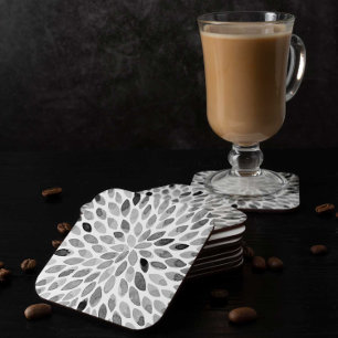 De borstelslagen van de waterverf - zwart-wit kartonnen onderzetters