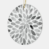 De borstelslagen van de waterverf - zwart-wit keramisch ornament (Links)