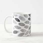 De borstelslagen van de waterverf - zwart-wit koffiemok (Links)