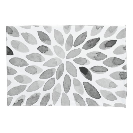 De borstelslagen van de waterverf - zwart-wit kussensloop (Voorkant)