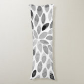 De borstelslagen van de waterverf - zwart-wit lichaamskussen (Voorkant Verticaal)