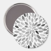 De borstelslagen van de waterverf - zwart-wit magneet (Voorkant / Achterkant)