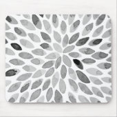 De borstelslagen van de waterverf - zwart-wit muismat (Voorkant)