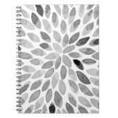 De borstelslagen van de waterverf - zwart-wit notitieboek (Voorkant)