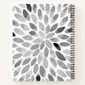 De borstelslagen van de waterverf - zwart-wit notitieboek (Achterkant)