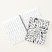 De borstelslagen van de waterverf - zwart-wit notitieboek (Binnen)