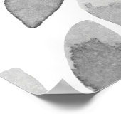 De borstelslagen van de waterverf - zwart-wit poster (Hoek)