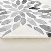 De borstelslagen van de waterverf - zwart-wit sherpa deken (3/4)