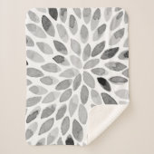 De borstelslagen van de waterverf - zwart-wit sherpa deken (Voorkant)