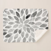 De borstelslagen van de waterverf - zwart-wit sherpa deken (Voorkant (horizontaal))