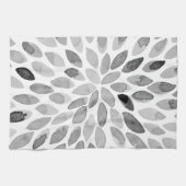 De borstelslagen van de waterverf - zwart-wit theedoek (Horizontaal)