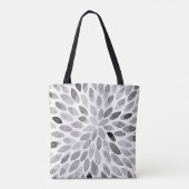 De borstelslagen van de waterverf - zwart-wit tote bag (Achterkant)