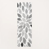 De borstelslagen van de waterverf - zwart-wit yogamat (Voorkant)