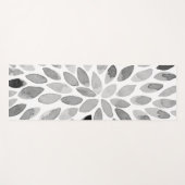 De borstelslagen van de waterverf - zwart-wit yogamat (Voorkant (horizontaal))