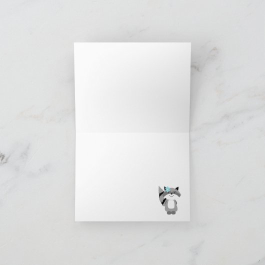 De bos Bos Gevouwen Vrienden danken u nota nemen Bedankkaart (Binnen)