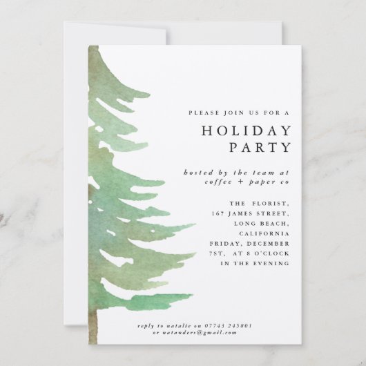 De bos collectieve partij van de waterverf kaart (Voorkant)