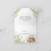 De bos Herten | BosBaby shower danken u Bedankkaart (Binnen)