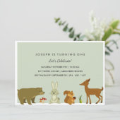 De bos Uitnodiging van de Verjaardag van Vrienden (Staand voorkant)