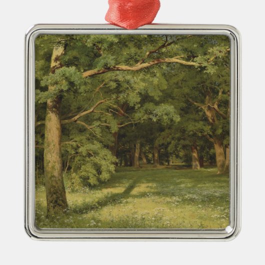 De bosbospiegel (Boslandschap scène) Metalen Ornament (Voorkant)