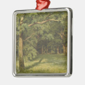 De bosbospiegel (Boslandschap scène) Metalen Ornament (Links)