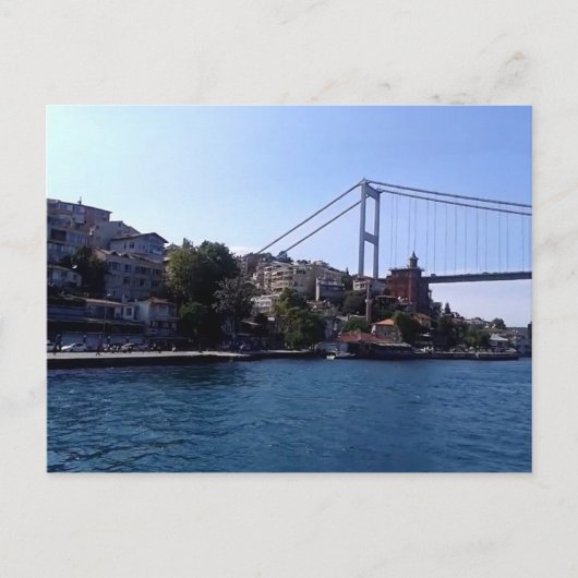 De Bosferische brug in Istanbul, Turkije Briefkaart (Voorkant)