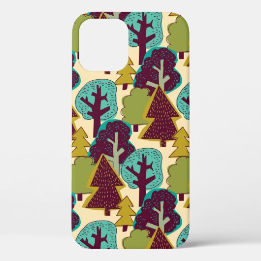De boskleur naadloos patroon. Wilde natuur landsca Case-Mate iPhone Case (Achterkant)