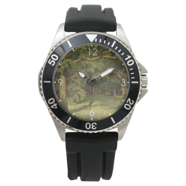 De bosontginning (Boslandschap scène) Horloge (Voorkant)