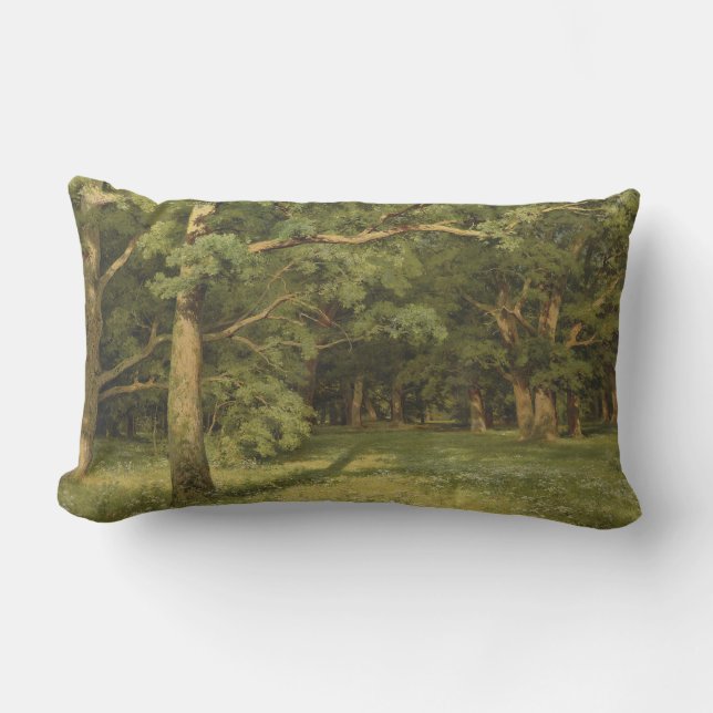 De bosreiniging (Woodland Landscape Scene) Kussen (Voorkant)