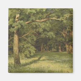 De bosreiniging (Woodland Landscape Scene) Magneet